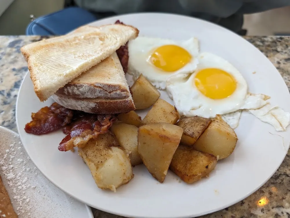 Home Fries Eggs and Toast Bacon